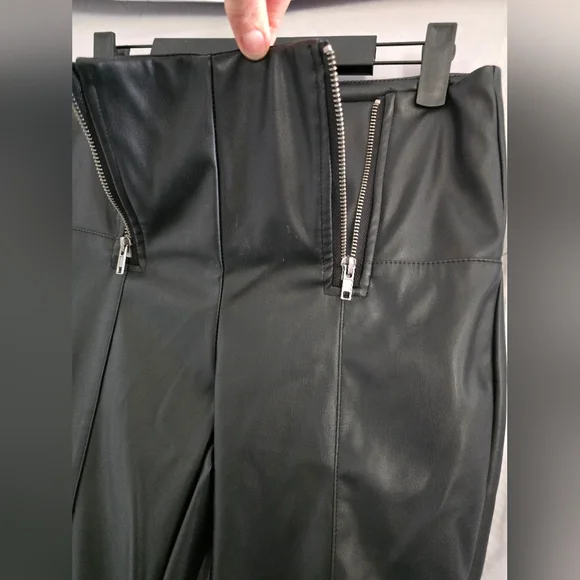 Bar‎ III faux leather pants black size S. Like new thick material. - Picture 7 of 7